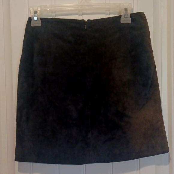 Blank NYC Brown To Black Ombre Leather Lined Skirt W-27 - Picture 2 of 6